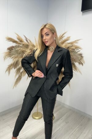 2 CZĘŚCIOWY GARNITUR MARYNARKA + SPODNIE POLSKIEGO PROD PAPARAZZI FASHION