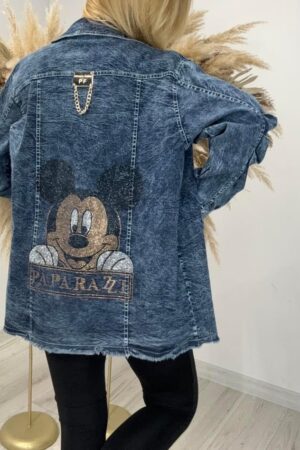 Kurtka jeansowa z cyrkoniową Myszką Miki. Polski producent jakość premium