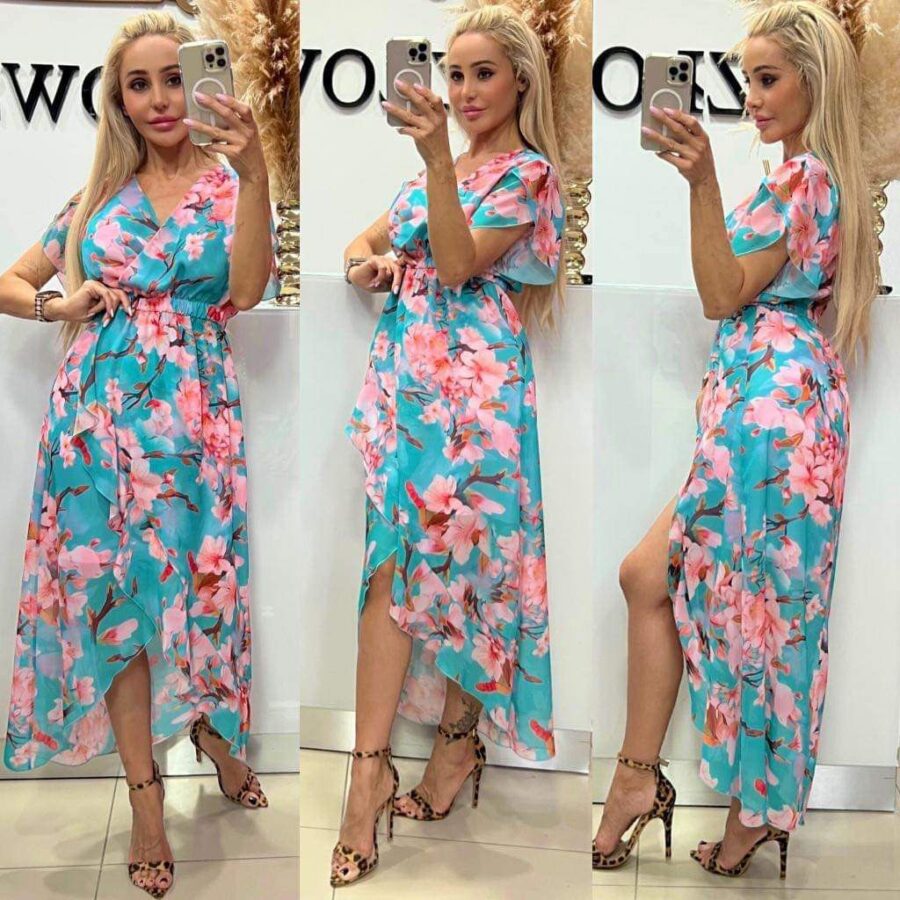 sukienki-closbie-sliczna-turkusowa-sukienka-w-rozowe-kwiaty-przod-krotszy-tyl-dluzszy-idealna-na-randke-na-wyjscia-ze-znajomymi-wesele-chrzciny-czy-wakacje-rozmiary-uniwersalne-pasuje-na-xs-s-m-l sukienki-closbie-sliczna-turkusowa-sukienka-w-rozowe-kwiaty-przod-krotszy-tyl-dluzszy-idealna-na-randke-na-wyjscia-ze-znajomymi-wesele-chrzciny-czy-wakacje-rozmiary-uniwersalne-pasuje-na-xs-s-m-l